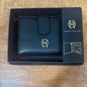 House of Harlow 1960 Black and Gold Card Holder